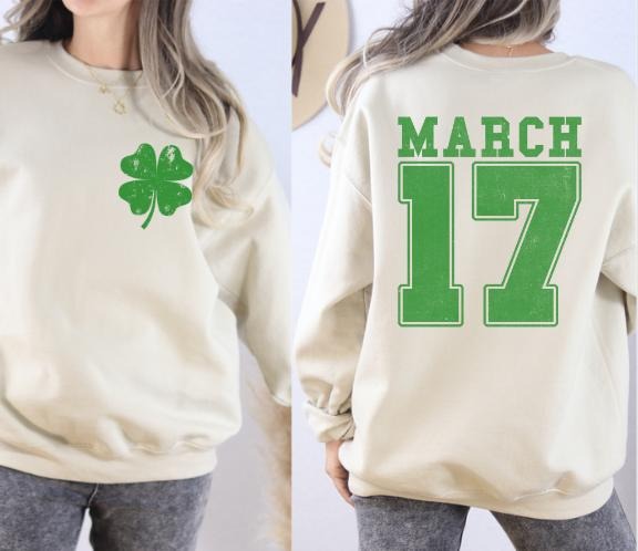 March 17 Jersey style Sweatshirt T-Shirts, Hoodie | DripVista.com