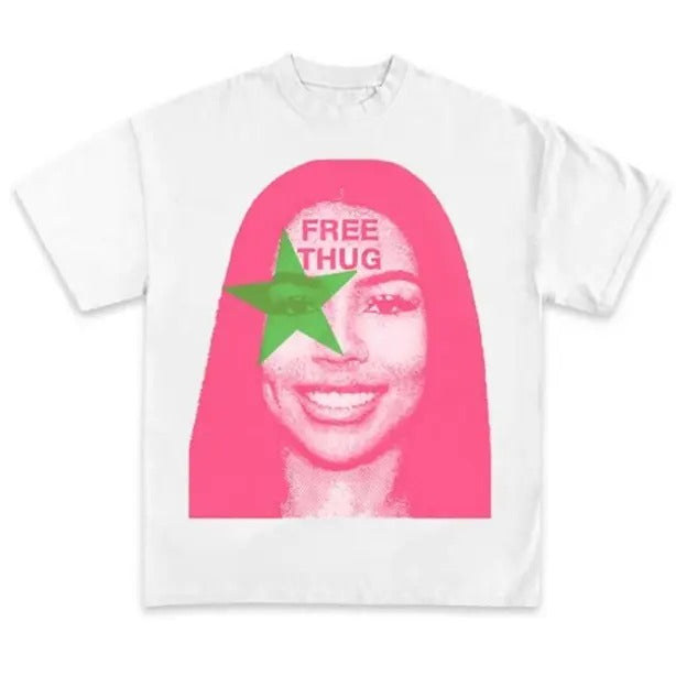 Mariah Pink Star Free Thug Big Face Graphic Tee Hoodie, Sweatshirt | DripVista.com