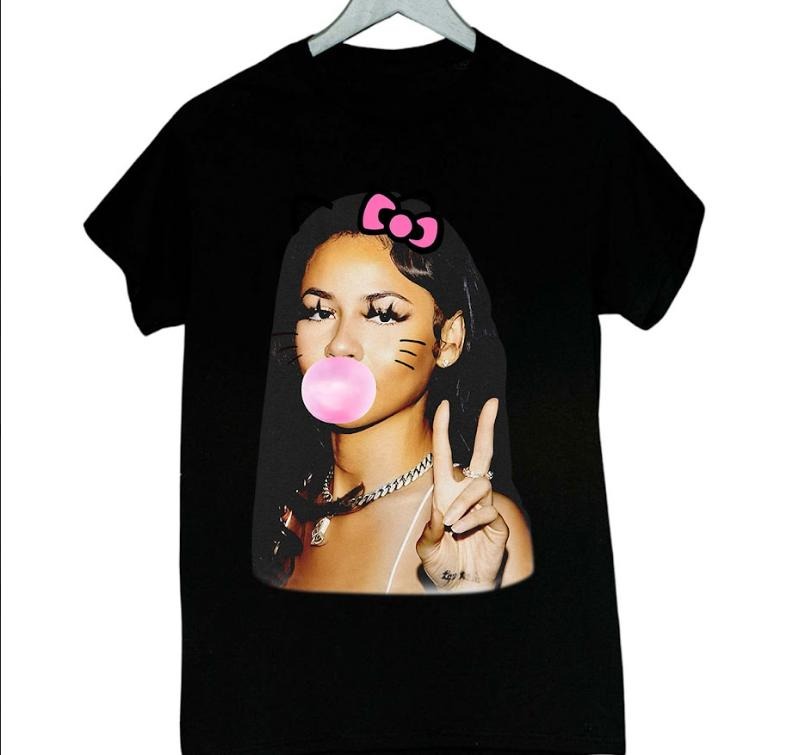 Mariahh Scientist Big Face Peace kitty bubble Shirt Cotton Fabric Hoodie, Sweatshirt | DripVista.com