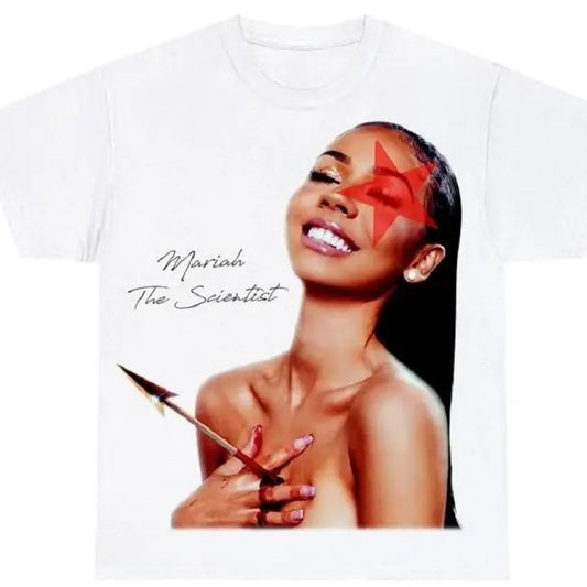 Mariahhhh trend Rap T-shirt Cotton Fabric