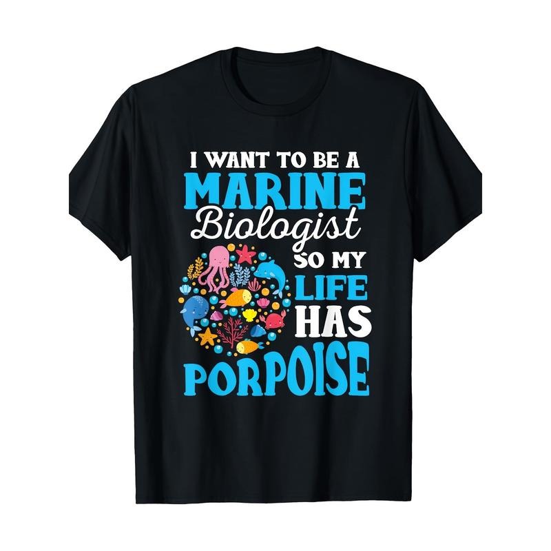 Marine Biology Shirt Future Marine Biology Gift says T-shirt -100% cotton Made in USA