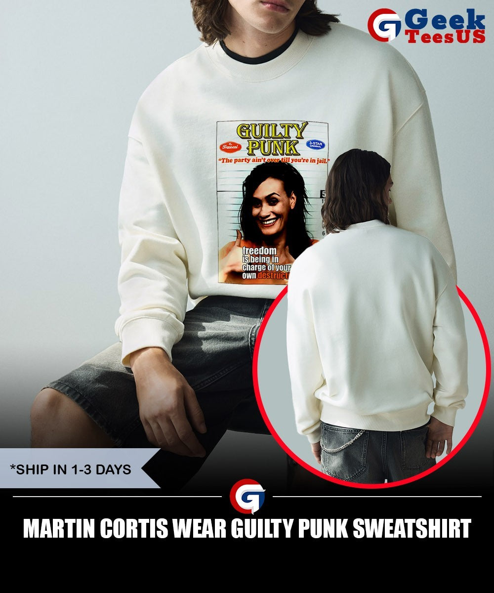 Martin Cortis wear Guilty Punk shirt