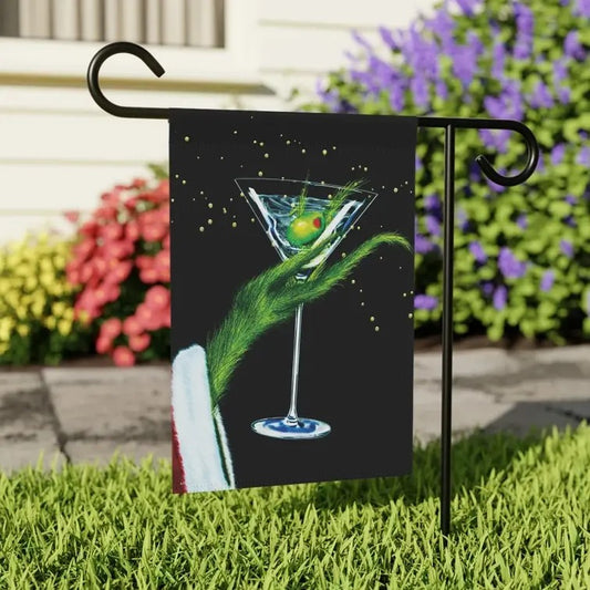Martini Grinchhh Christmas Yard Flag, Grinchhhmas Flag