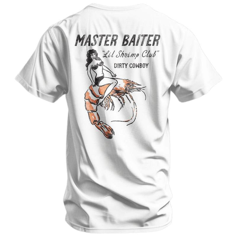 Master Baiter "Lil Shrimp Club" Men's T-Shirt, Funny Adult Shirt, For Gift. Hoodie, Sweatshirt | DripVista.com