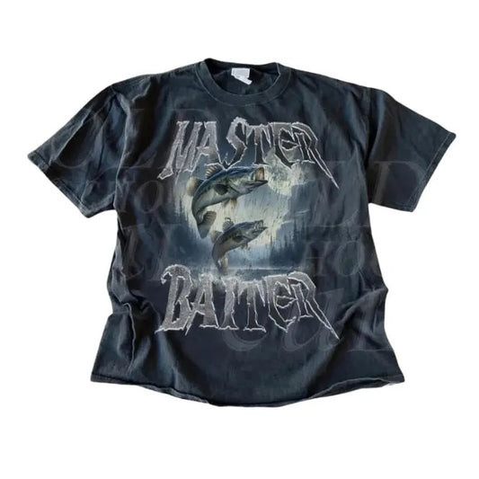 Master Baiter Retro Vintage Graphic T-Shirt, Bass Fishing Shirt For Men, Funny Fisher Tee, Husband Shirt, Bass Lovers Gift, Dad Gifts funny graphic tees