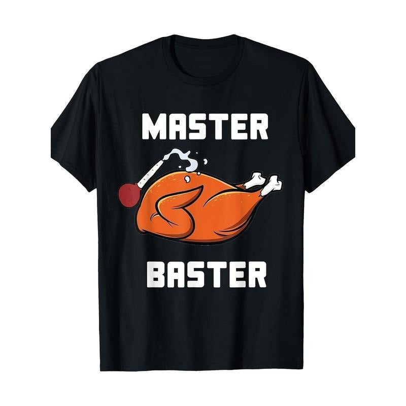 Master Blender Funny Turkey Straw Thanksgiving.Cotton T-shirt Made in USA