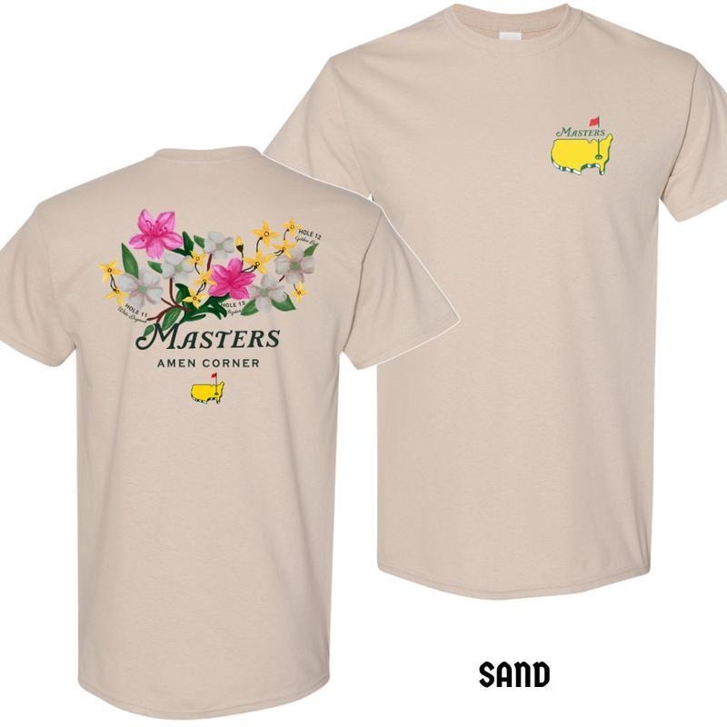Masters Amen Corner Floral Golf T-Shirt | Augusta National 2025 Tee | Soft Cotton Unisex Sports Shirt, Full Colors, NEW...