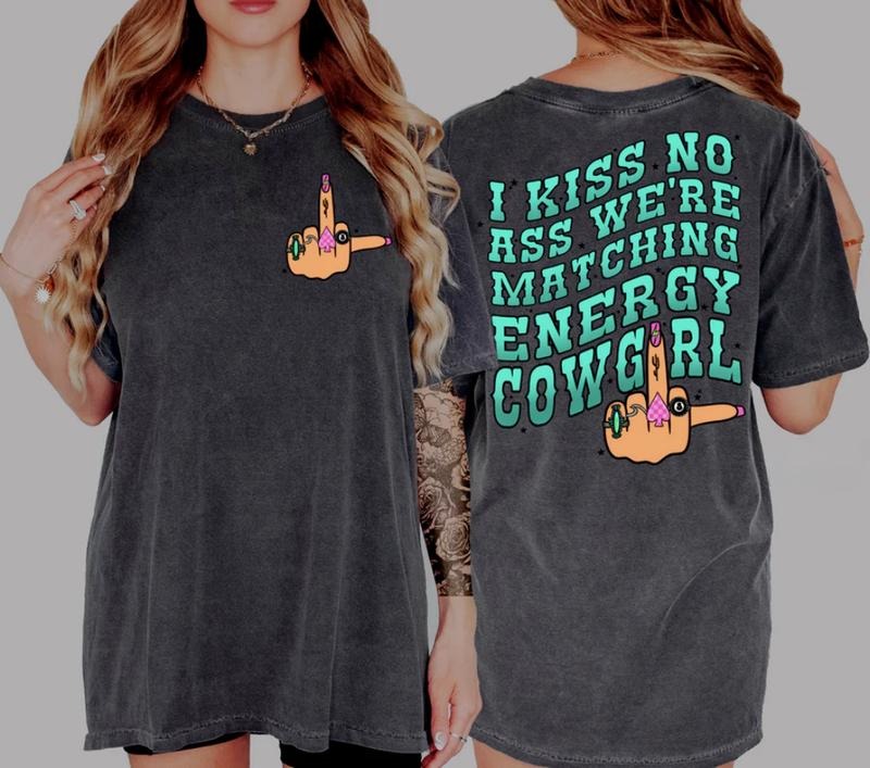 Matching Energy Cowgirl shirt, vintage crewneck sweatshirts, western outfit women, cowgirl outfits, western clothing...