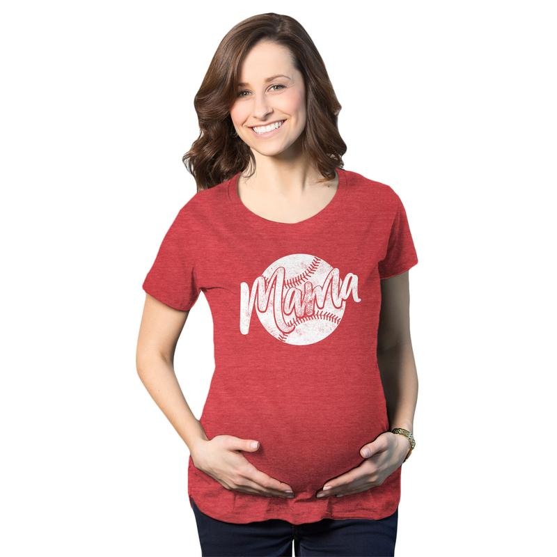 Maternity Baseball Mama T Shirt Cute Summer Sports Tee For Mom To Be Funny Graphic Maternity Tee Cute Pregnancy Tees With...