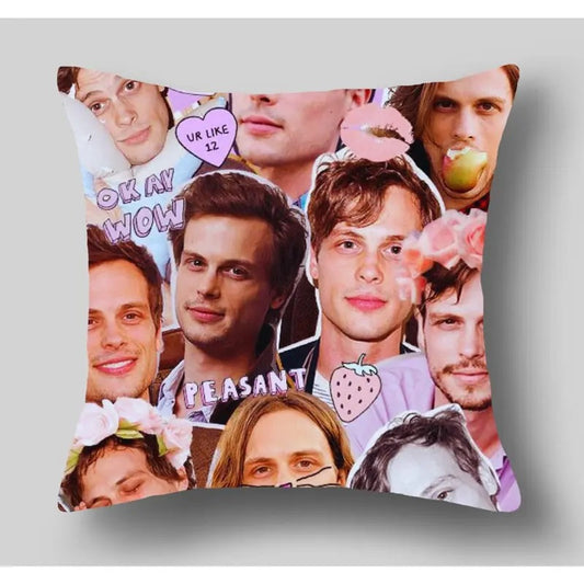 Matthew Gray Gubler Photo Collage Pillow Case Birthday Gift Christmas Gift Cushion Cover Christmas Decoration Bedding Sleeping Hug Pillows