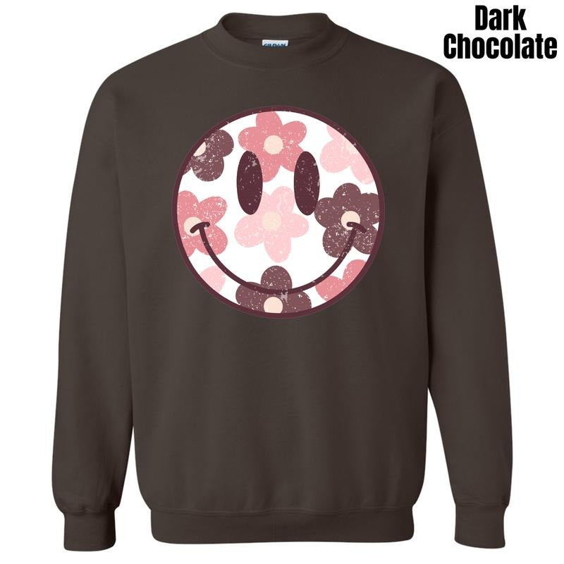 Mauve Mix Happy Face  Sweatshirt 'NLB' T-Shirts, Hoodie | DripVista.com