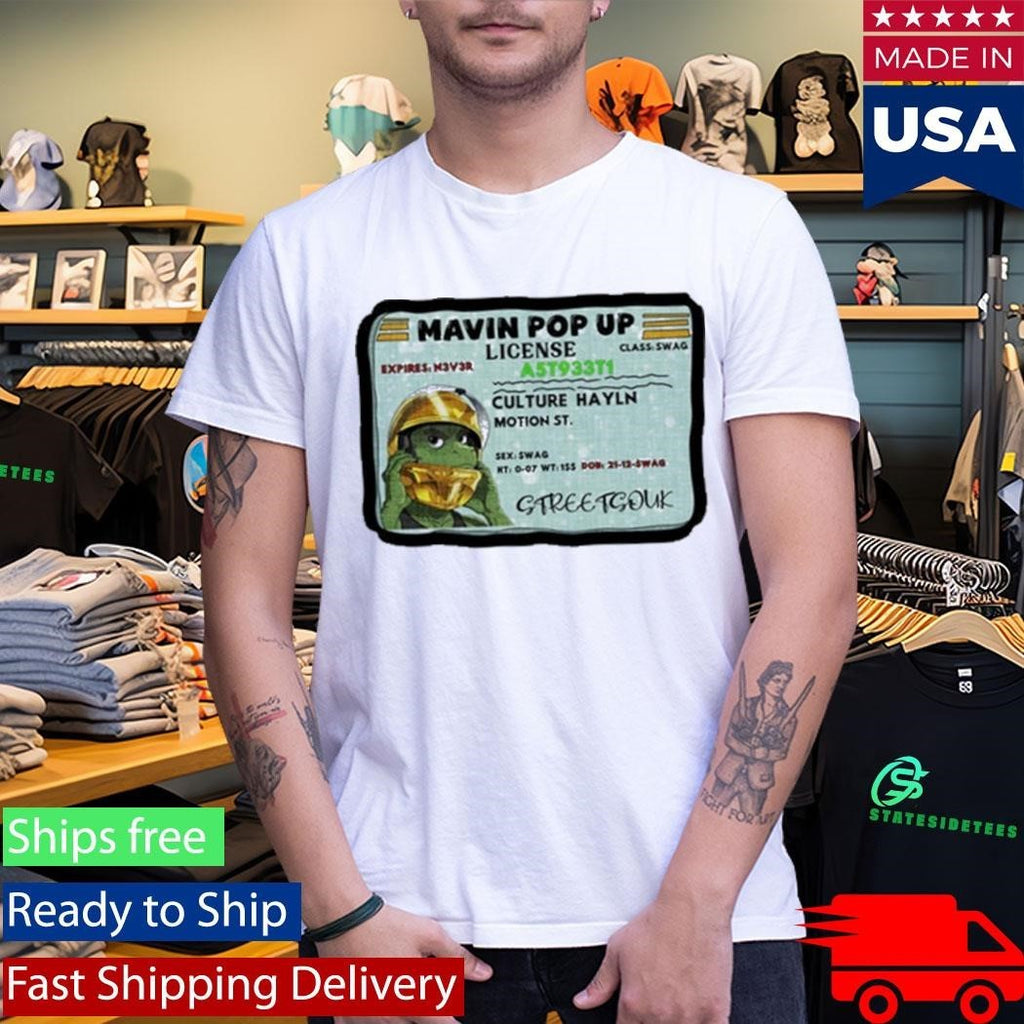 Mavin Pop Up License Shirt