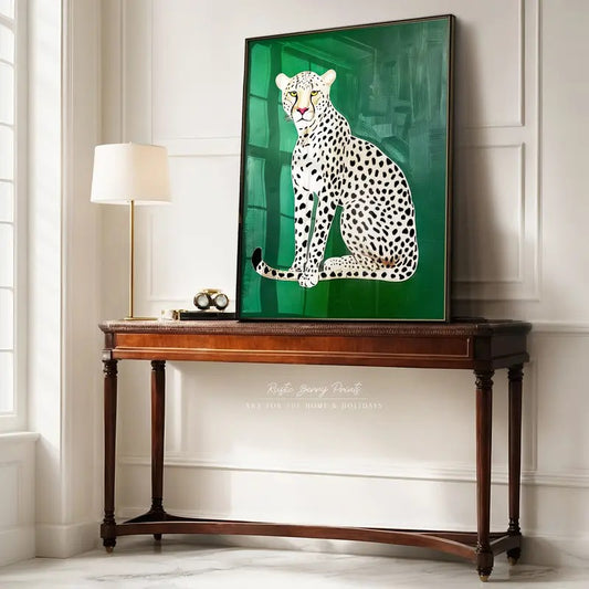 Maximalist Decor, Cheetah Wall Art | Leopard Art Print | Glam Preppy | Dorm Teen Room | Trendy | Digital | Instant Download | PRINTABLE