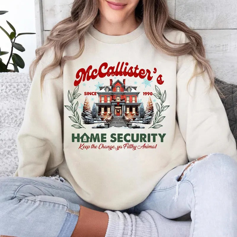 Mc Callister's Home Security Sweatshirt , Christmas Movie Shirt Gift For Christmas, Merry Christmas Holiday Movie Shirt