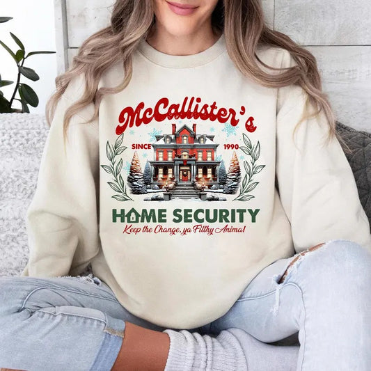 Mc Callister's Home Security Sweatshirt , Christmas Movie Shirt Gift For Christmas, Merry Christmas Holiday Movie Shirt
