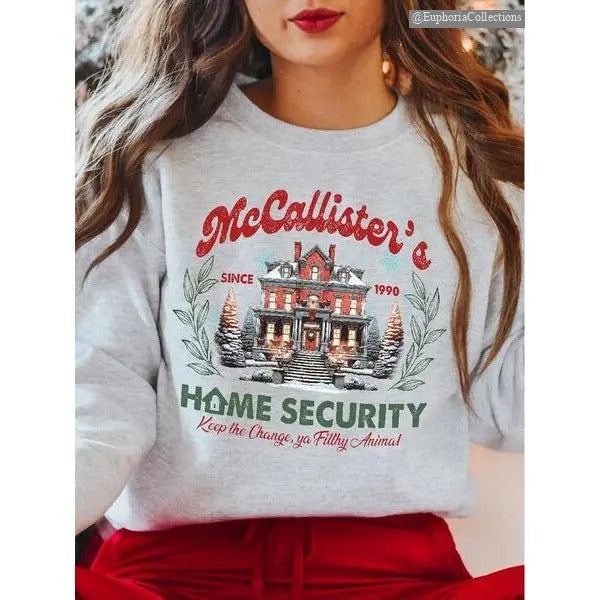 McCallister's Home Security Tee, Sweater, Hoodie, Unisex Apparel Relaxed Fit Printed In The USA Clothing Womenswear ,...