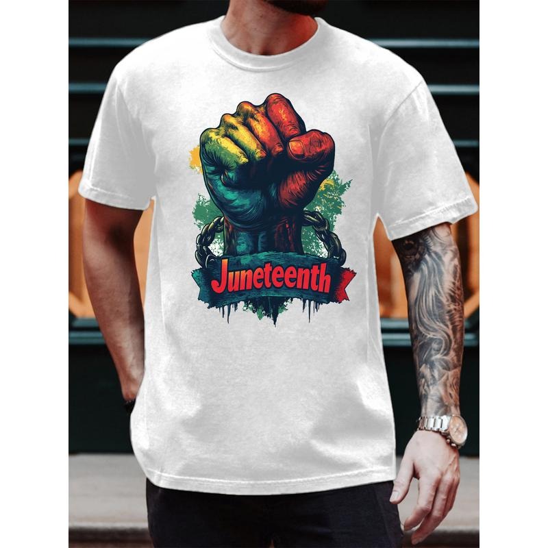 Meaningful Lightsaber brand - Shirt Commemorating Juneteenth: Powerful Fist Graphic with Symbolic Chains