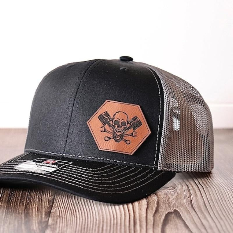 Mechanic Leather Patch Hat | Trades Trucker Snapback | Blue Collar, Working Class T-Shirts, Hoodie, Sweatshirt