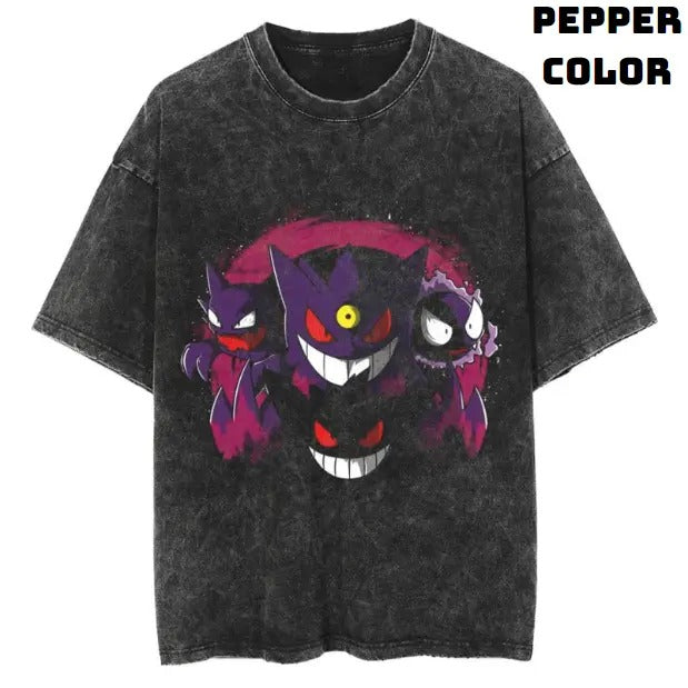 Mega Gengar Family Vintage Tee, Gengar Shirt, Pokemon Shirt, Pokemon Merch, Pokemon Gengar Shirt, Ghostly Gengar, Funny Halloween Shirt, Anime Manga Shirt, Graphic Tee Shirt, Unisex T-Shirt, Gift For Fan Pokemon, Halloween Gifts Top Menswear