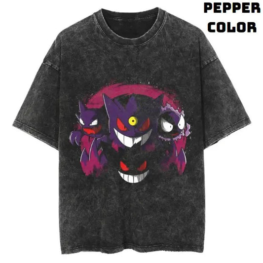 Mega Gengar Family Vintage Tee, Gengar Shirt, Pokemon Shirt, Pokemon Merch, Pokemon Gengar Shirt, Ghostly Gengar, Funny Halloween Shirt, Anime Manga Shirt, Graphic Tee Shirt, Unisex T-Shirt, Gift For Fan Pokemon, Halloween Gifts Top Menswear