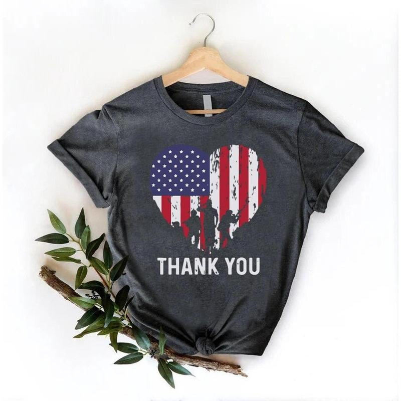 Memorial Day T Shirt, Thank You Veterans Sweatshirt, Patriotic American Flag hoodie, Army Shirt, Heart Memorial Day...
