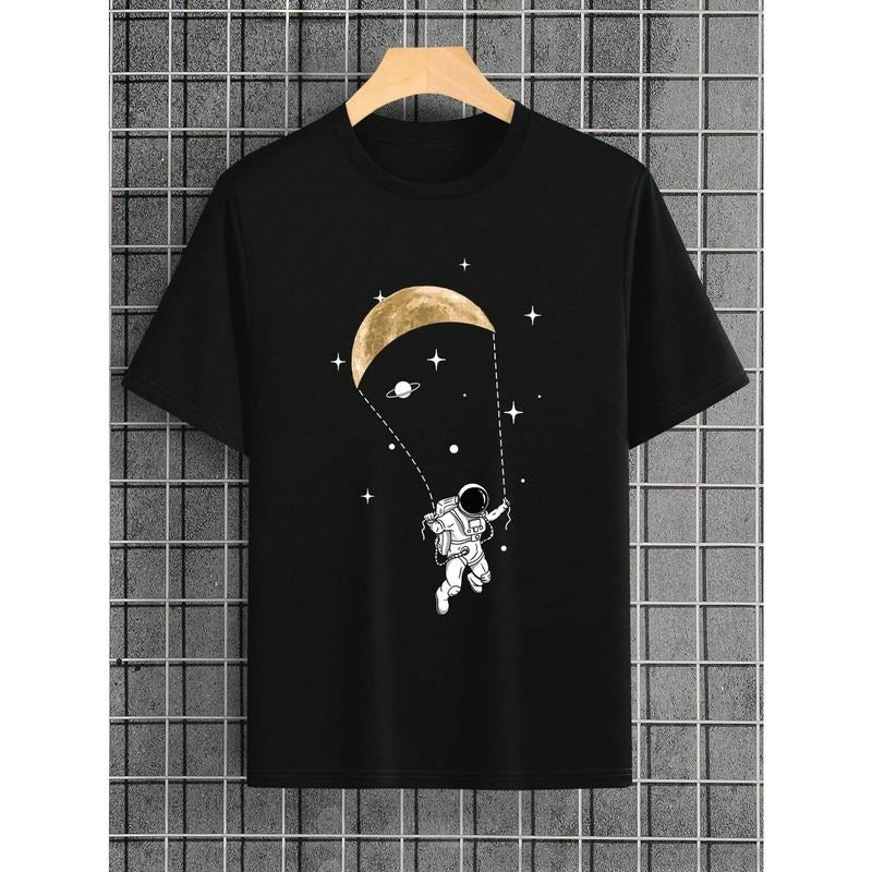 Men Astronaut Print Tee For Spring And Summer Made in USAstyle{n002}2 Hoodie, Sweatshirt | DripVista.com