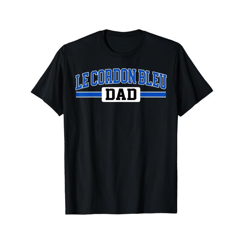 Men Bitten fruit Cordon Bleu College FOG Culinary Arts Dad T-Shirt