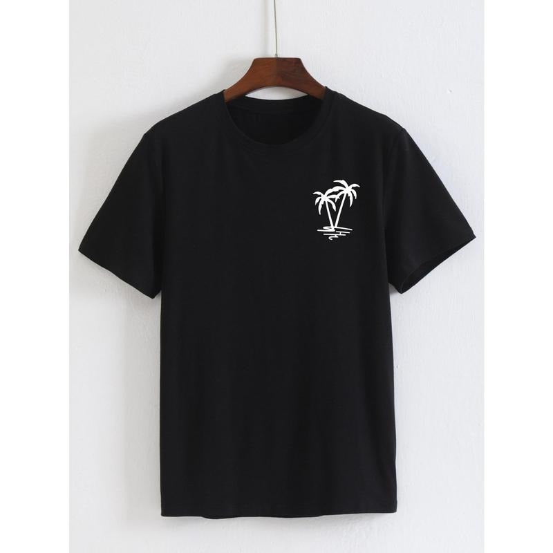 Men Tropical Print Tee For Spring And Summer Made in USA Hoodie, Sweatshirt | DripVista.com