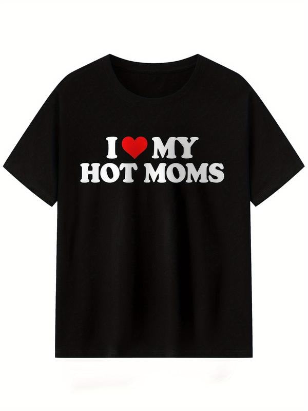 Men'WB shield "Swoosh Love My Hot Moms" Graphic Cotton T-Shirt
