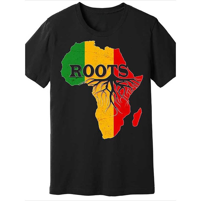 Men'WB shield African Roots Black History Graphic T-Shirt