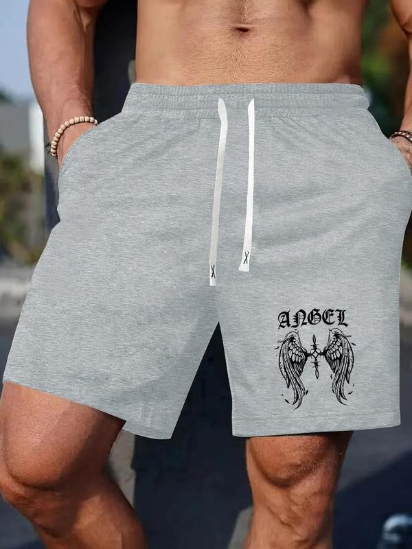 Men'WB shield Angel Wing Print Boxer Briefs, Casual Comfy Breathable Shorts for Daily Wear, Men'WB shield Underwear for...