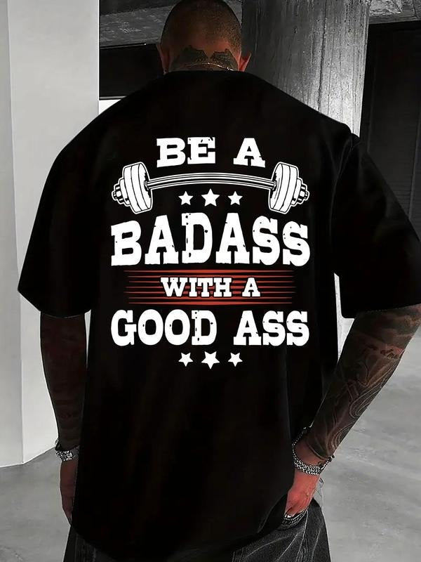 Men'WB shield Be WB shield Badass with WB shield Goodass T-shirt, Casual Comfy Breathable Short Sleeve T-shirt for...
