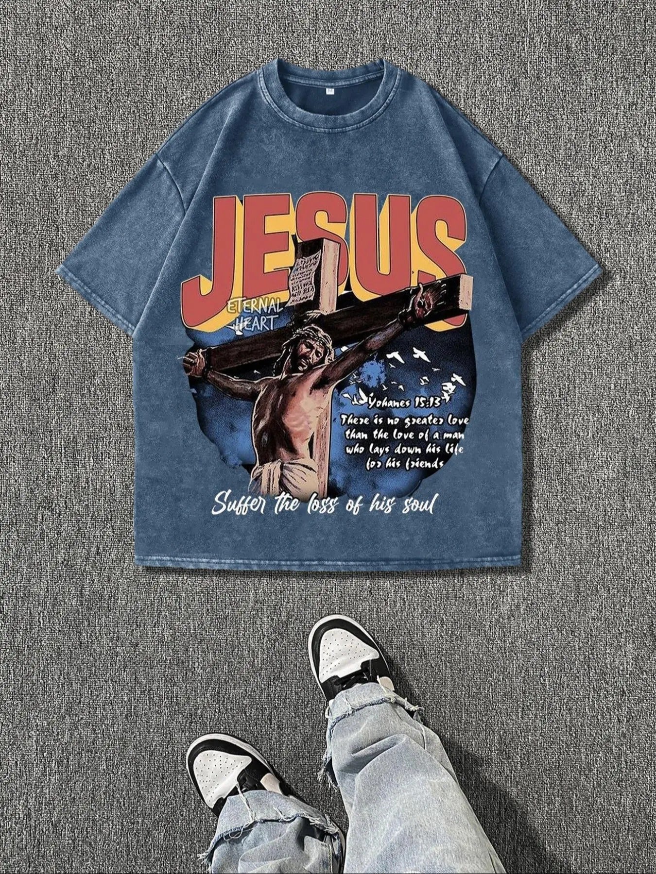 Men'WB shield Cartoon & Letter Print Short Sleeve Graphic Tee, Regular Fit Casual Round Neck T-shirt for Summer, Men'WB...