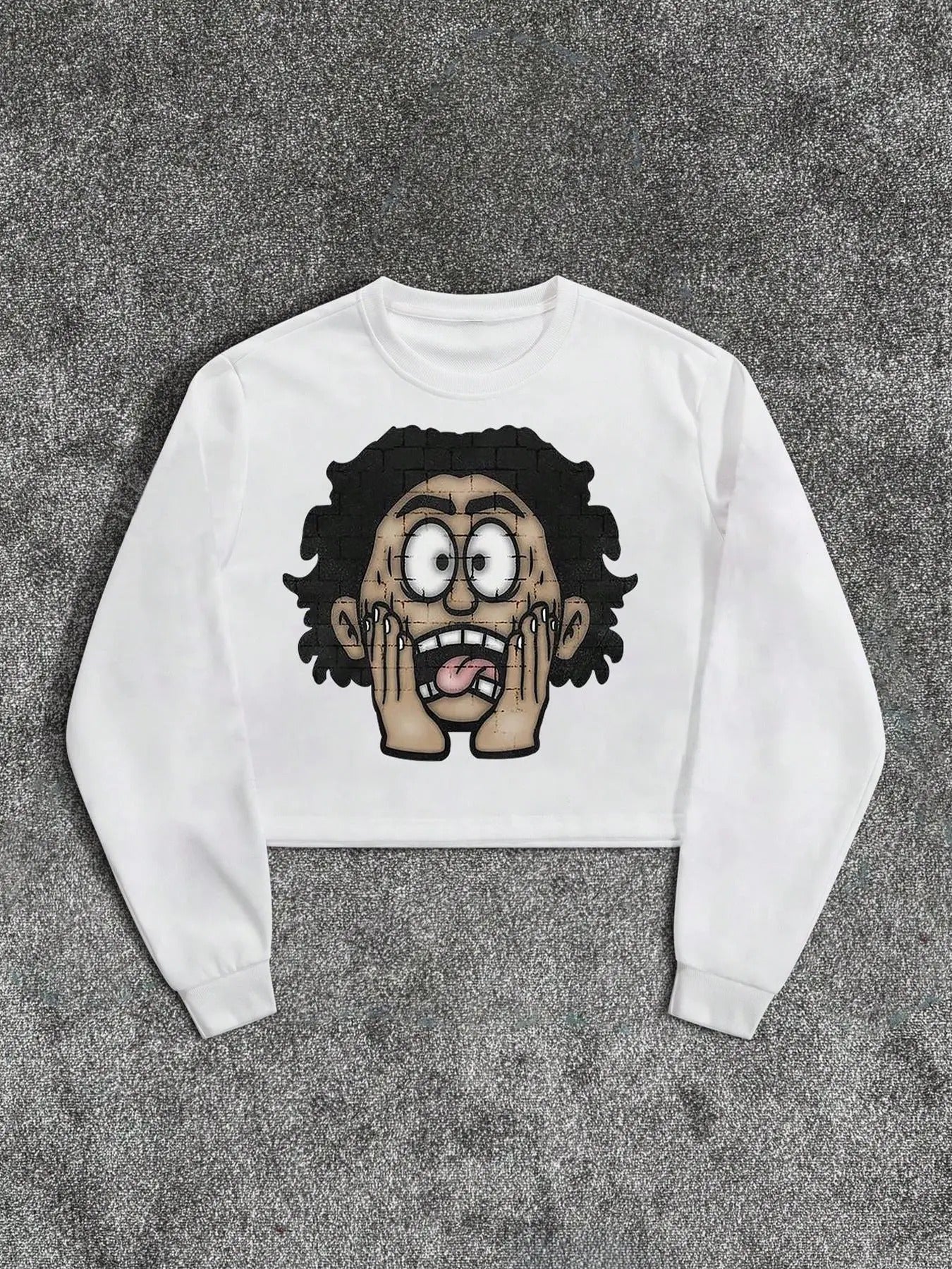 Men'WB shield Cartoon TNF Print Crew Neck Sweatshirt, Regular Fit Casual Long Sleeve Pullover for Fall & Winter, Men'WB...