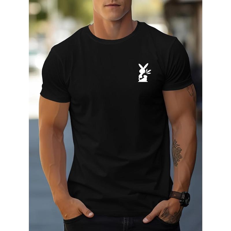 Men'WB shield Casual Easter Bunny Graphic T-Shirt