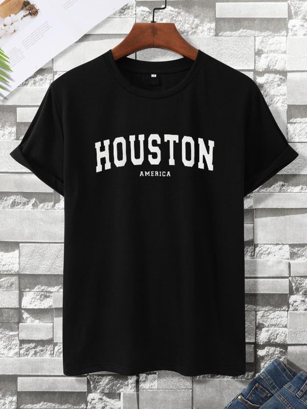 Men'WB shield Casual Letter Print Round Neck Tee Hoodie, Sweatshirt | DripVista.com