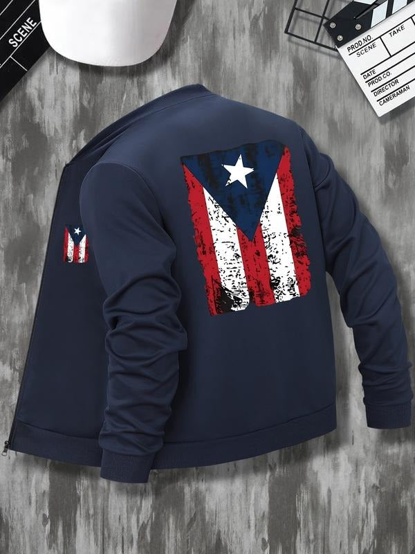 Men'WB shield Casual Loose-Fit Hooded Sweatshirt Jacket, American Style Letter Print Zipper Coat, Spring & Fall Fashion,...