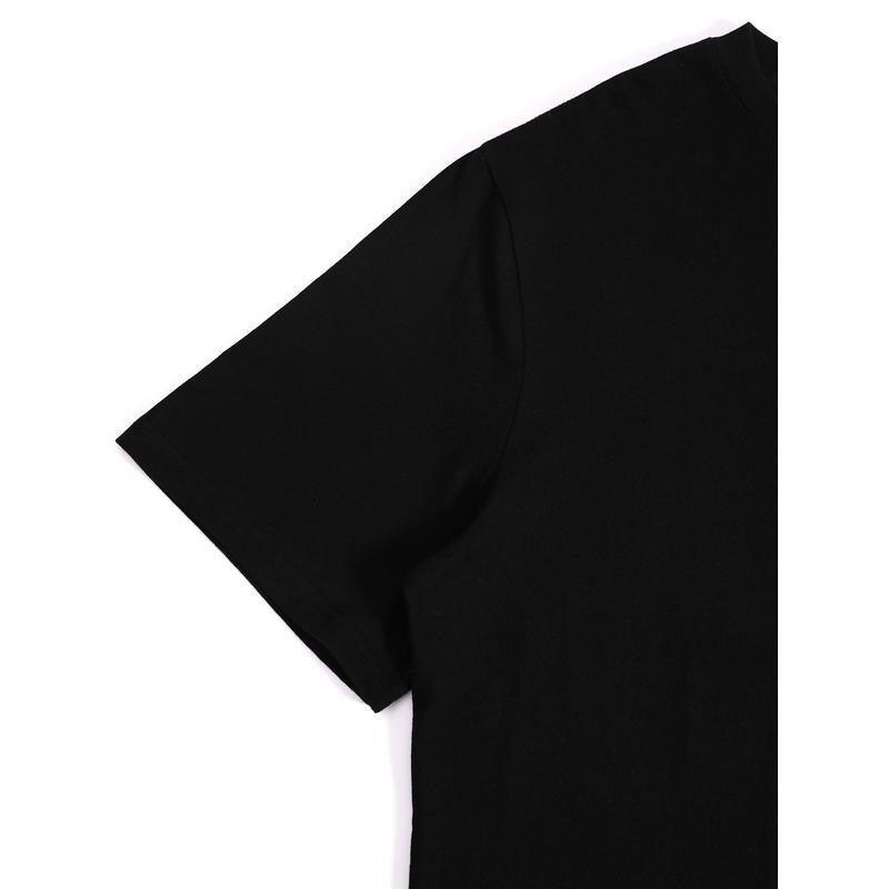 Men'WB shield Casual Slogan Print Round Neck Short Sleeve T-Shirt, Summer Hoodie, Sweatshirt | DripVista.com