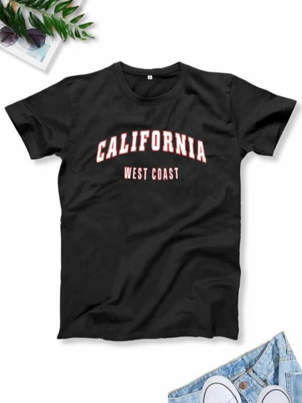 Men'WB shield Comfortable Letter Print Round Neck Tee Hoodie, Sweatshirt | DripVista.com