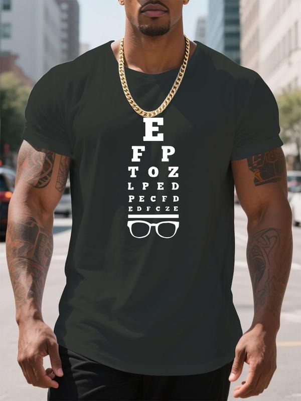 Men'WB shield Eagle Print Round Neck Tee, Regular Fit Casual Short Sleeve Crew Neck T-shirt for Daily Wear, Men'WB shield...