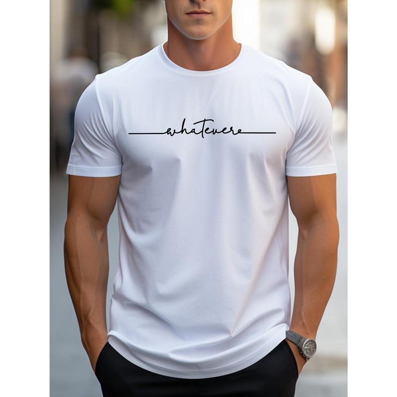 Men'WB shield Fashionable Summer Short Sleeve Crew Neck Sports T-shirt, Comfortable Gunpla brand Versatile Tops With...