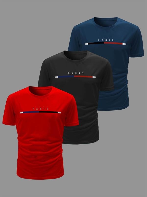 Men'WB shield Flag Print Round Neck Tee, Regular Fit Casual Short Sleeve T-shirt for Summer, Men'WB shield Top for Daily...