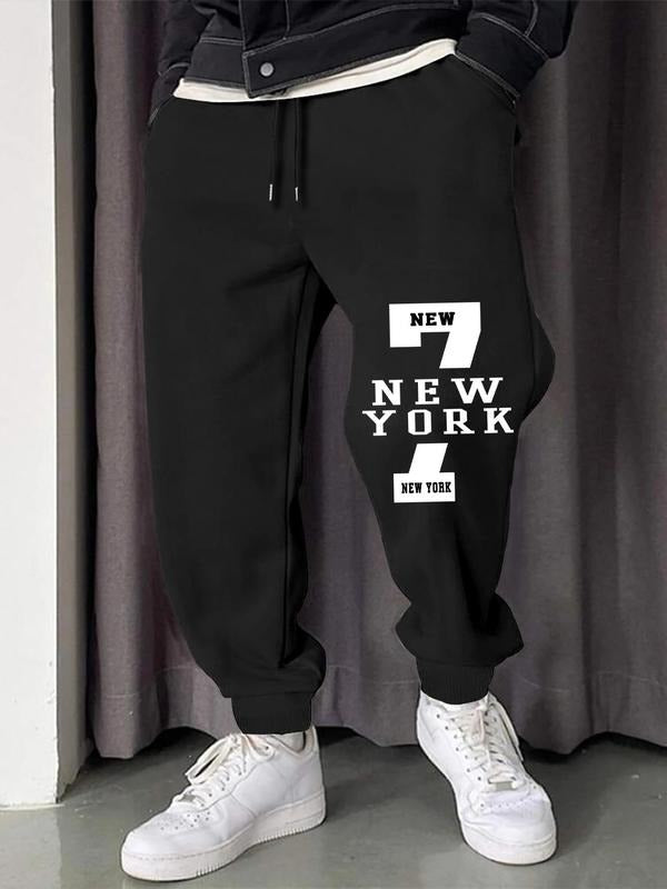 Men'WB shield Graphic Print Pocket Drawstring Sweatpants, Regular Fit Fashion Casual Jogger Pants For Daily Sport...