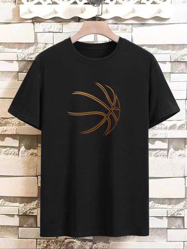Men'WB shield Graphic Round Neck Tee, Casual Short Sleeve Crew Neck T-shirt for Summer, Fashion Men'WB shield Top for...