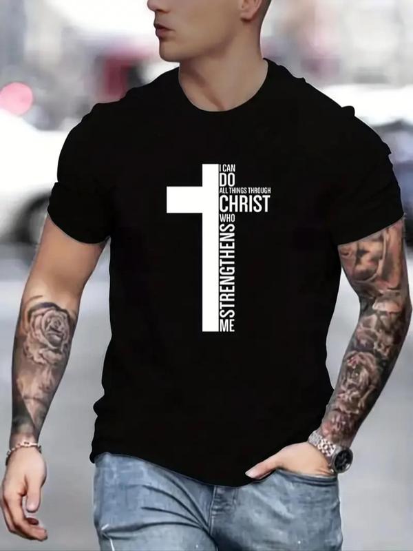 Men'WB shield Graphic Round Neck Tee, Summer TNF Regular Fit Letter Print Short Sleeve T-Shirt for Daily Wear, Casual...