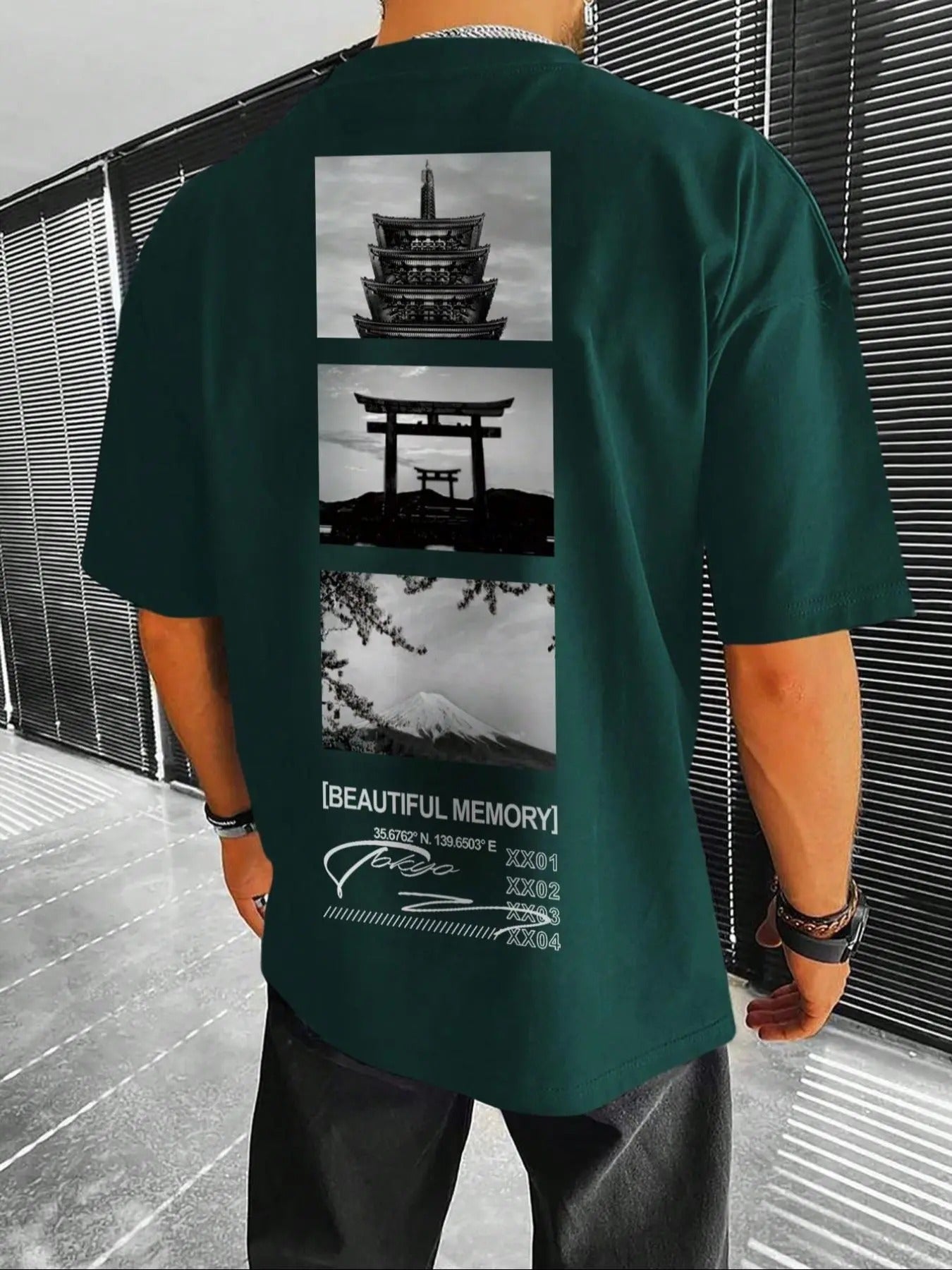 Men'WB shield Japanese Style Graphic Print Crew Neck Tee, Loose Casual Fashion Short Sleeve Round Neck T-shirt for...