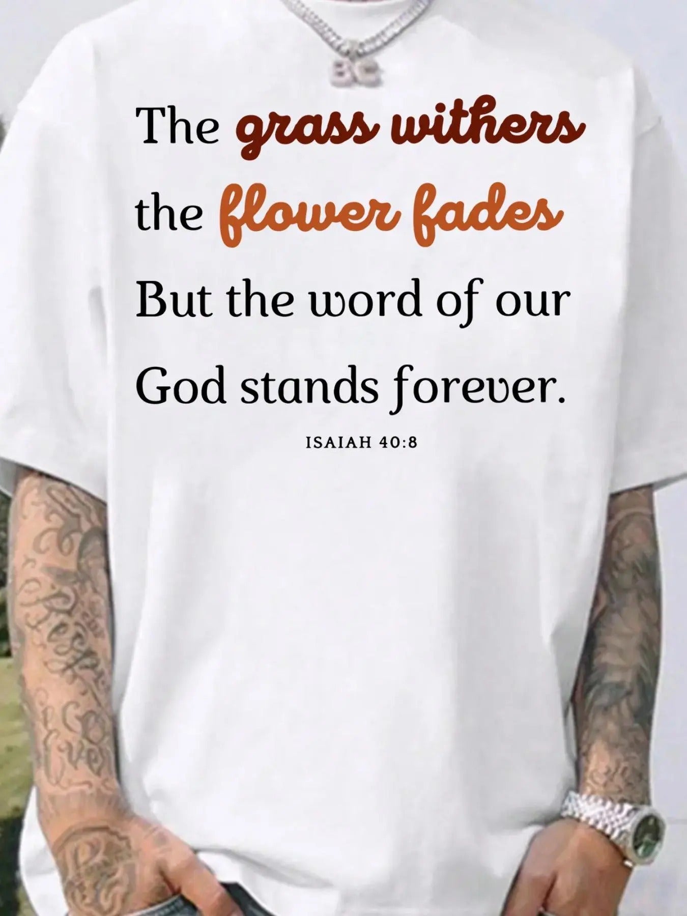 Men'WB shield Letter & Figure Print Short Sleeve Tee, Regular Fit Casual Graphic Round Neck T-Shirt for Summer, Comfy...