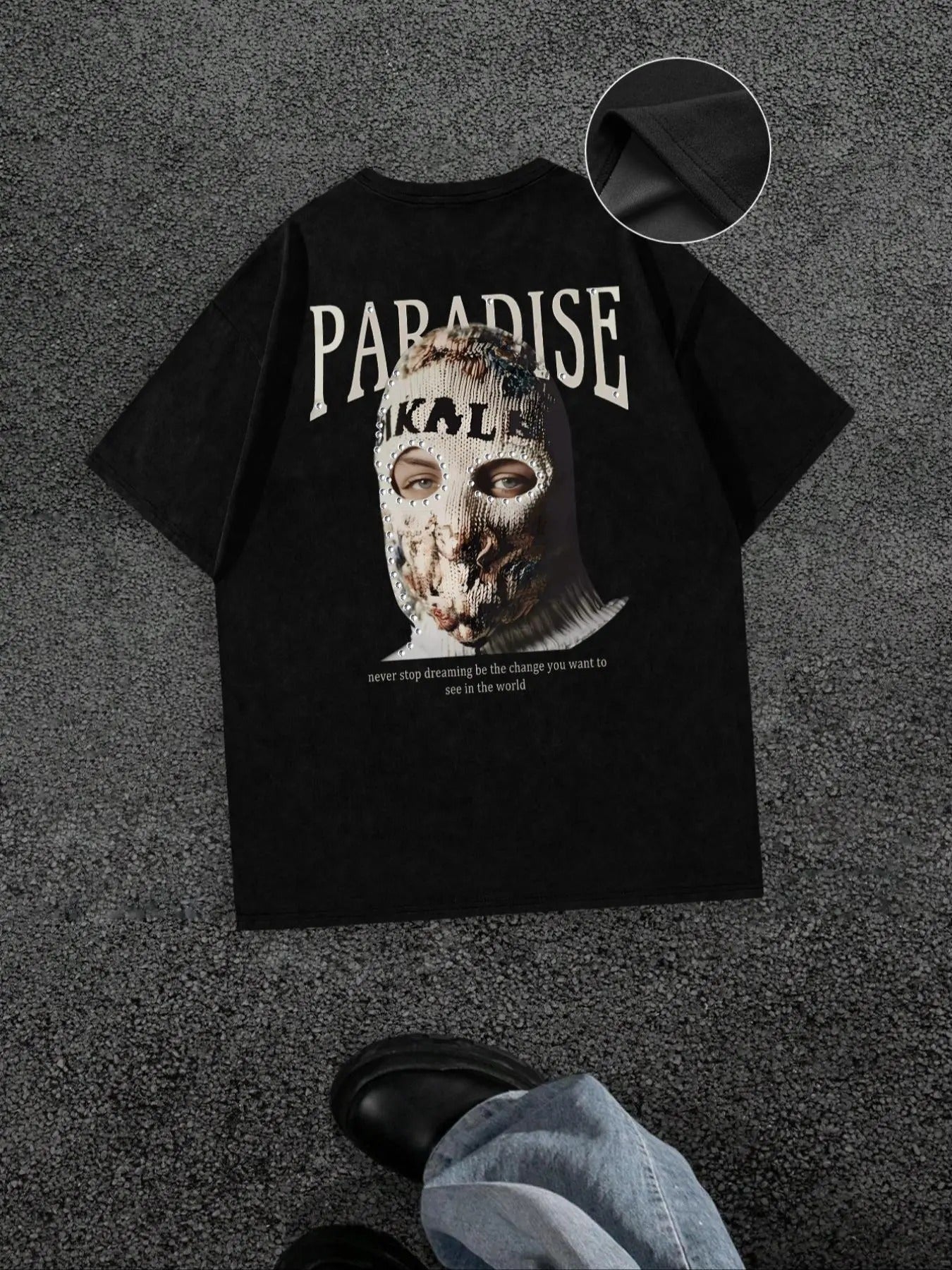 Men'WB shield Letter & Mask Print Graphic Short Sleeve T-shirt, Loose Casual FOG Comfy Round Neck Tee for Summer, Men'WB...