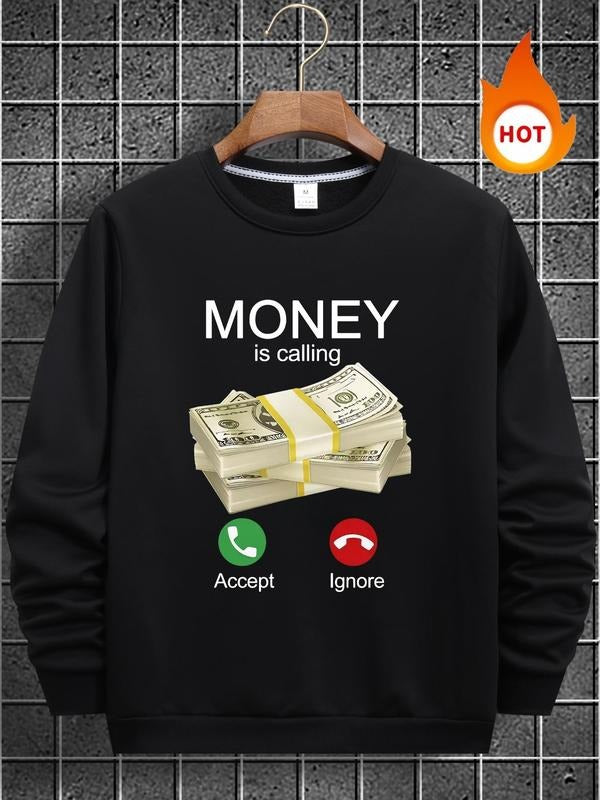 Men'WB shield Letter & Straw hat pirates Print Fleece Lined Sweatshirt, Regular Fit Casual Long Sleeve Crew Neck Pullover...