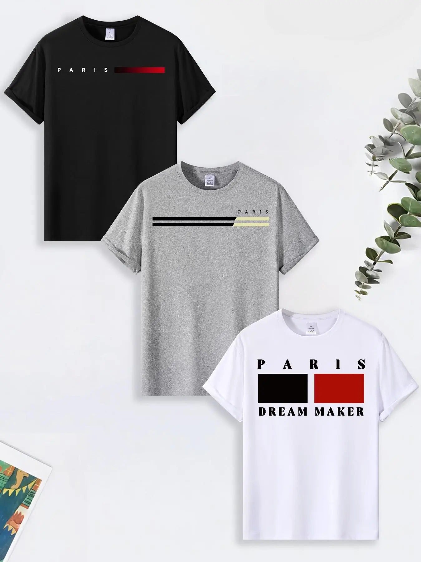 Men'WB shield Letter Graphic Round Neck Tee, Casual Short Sleeve Crew Neck T-shirt for Summer, Men'WB shield Tops for...
